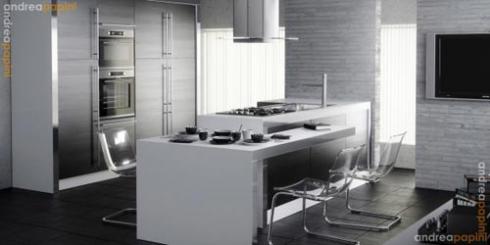 913 q2 Vẻ đẹp sang trọng đỉnh cao với gian bếp màu trắng